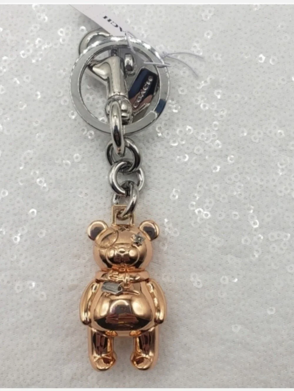 Coach Rose Gold 3D Bag Charm Keychain Limited Edition